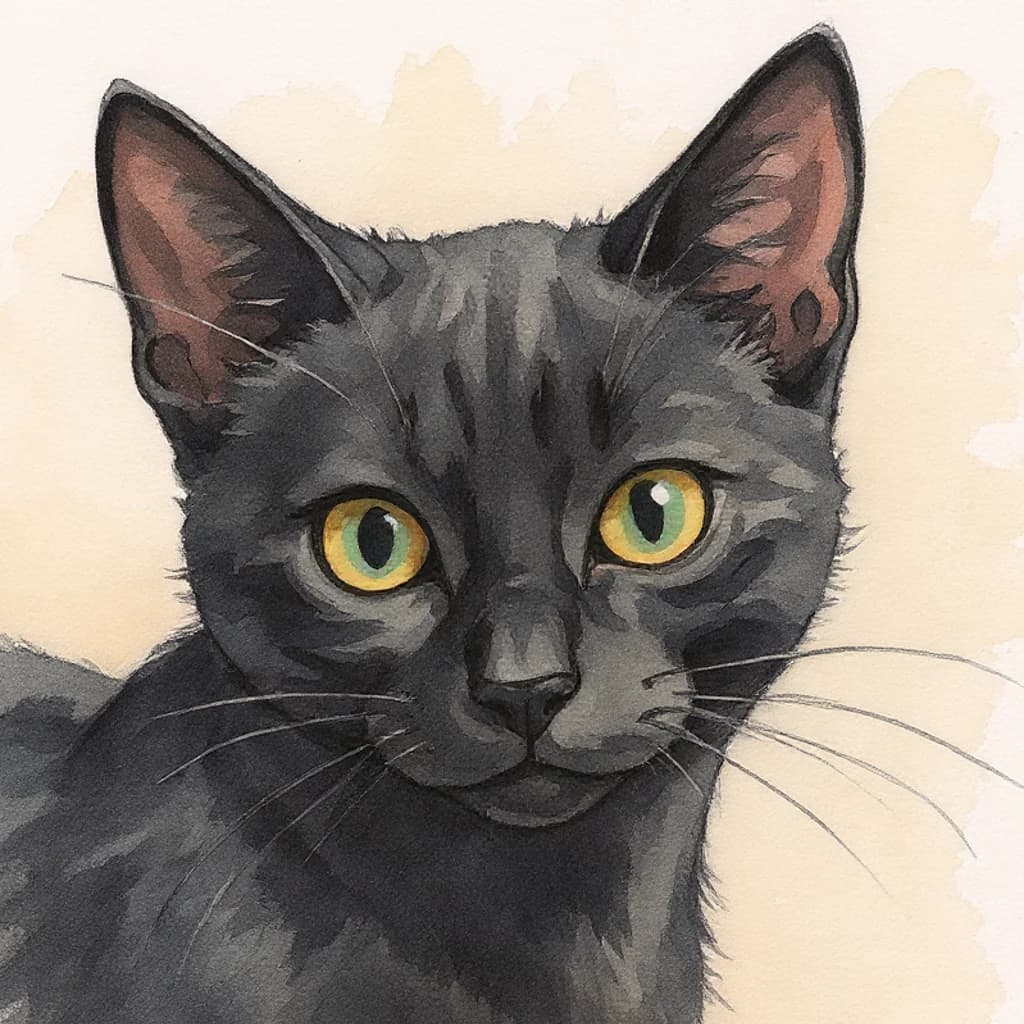 Portrait aquarelle d'un chaton — style Picapaw